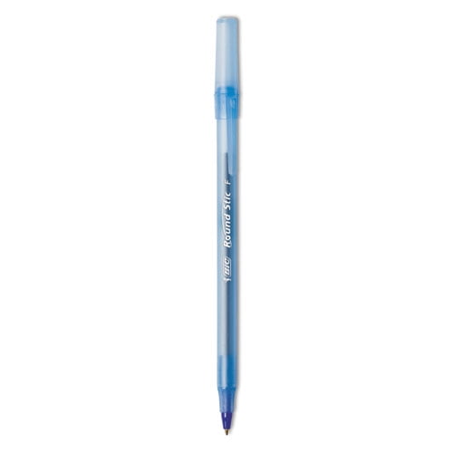 1.0mm 10-Count BIC Round Stic Xtra Life Ballpoint Pen Medium Point Blue 
