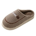 thumbnail image 4 of Women's Men's Platform Slippers Comfy Warm Fuzzy Memory Foam House Shoes Indoor Outdoor Cloud Pillow Home Slip on, 4 of 6