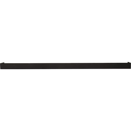 

Black floating bracket shelf with edge