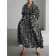 thumbnail image 1 of S-5XL Korean Fashion Long Sleeve Shirt Dress Chic Turndown Neck Ruched Maxi Dress Women 2022 Autumn Winter Clothes Streetwear5XL Gao Jinjia LED, 1 of 2
