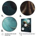thumbnail image 3 of Designart "Brown Blue Octopus Under The Sea" Animals Octopus Wall Art Living Room, 3 of 5