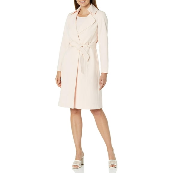 Le Suit 3 Button Crepe Jacket/Skirt Side Slit Suit
