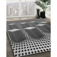 thumbnail image 3 of Ahgly Company Machine Washable Indoor Round Transitional Dark Gray Area Rugs, 5' Round, 3 of 7