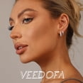 thumbnail image 5 of VEEDOFA Small Gold Hoop Earrings Set for Women, 14K Gold Plated Sterling Silver Hypoallergenic, Trendy Jewelry Gift, 5 of 8