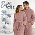 thumbnail image 6 of Dan River Bathrobe for Men and Women One Size Lightweight Cotton Terry Cloth Robe - Dusty Rose, 6 of 10