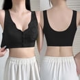 thumbnail image 2 of Wdgfv Front Closure Daisy Bras for Women No Underwire Comfort Lace Older Senior Wireless Snap Closing Bra, 2 of 8