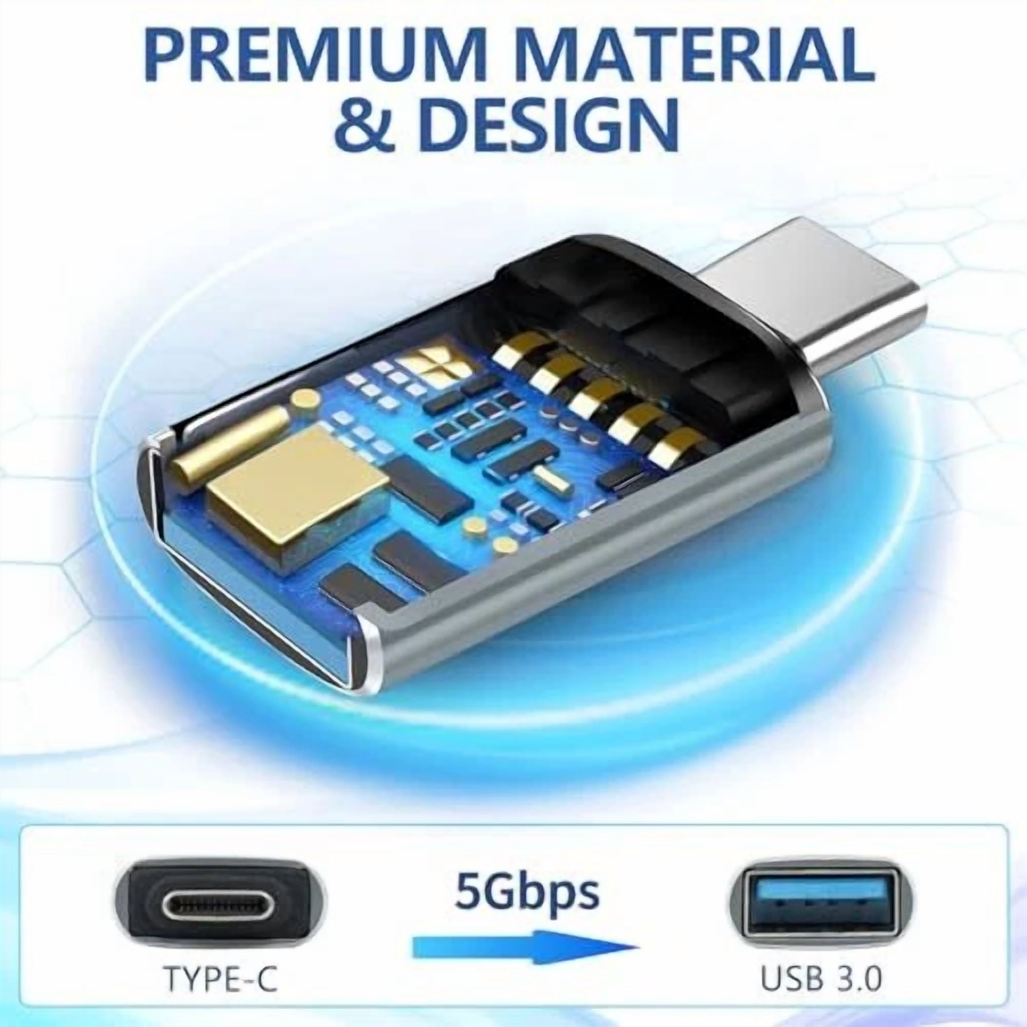 4 Pack Usb To Usb C Otg Adapter ?2*Type C Female To A Male Charger