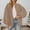 Khaki, variant on Bomber Jacket for Women 2025 Fall Long Sleeve Lightweight Zip Up Casual Jackets with Pockets Outerwear