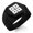 Black, variant on Stainless Steel Kyogoku Samurai Crest Engraved Hexagon Crest Flat Top Biker Style Polished Ring