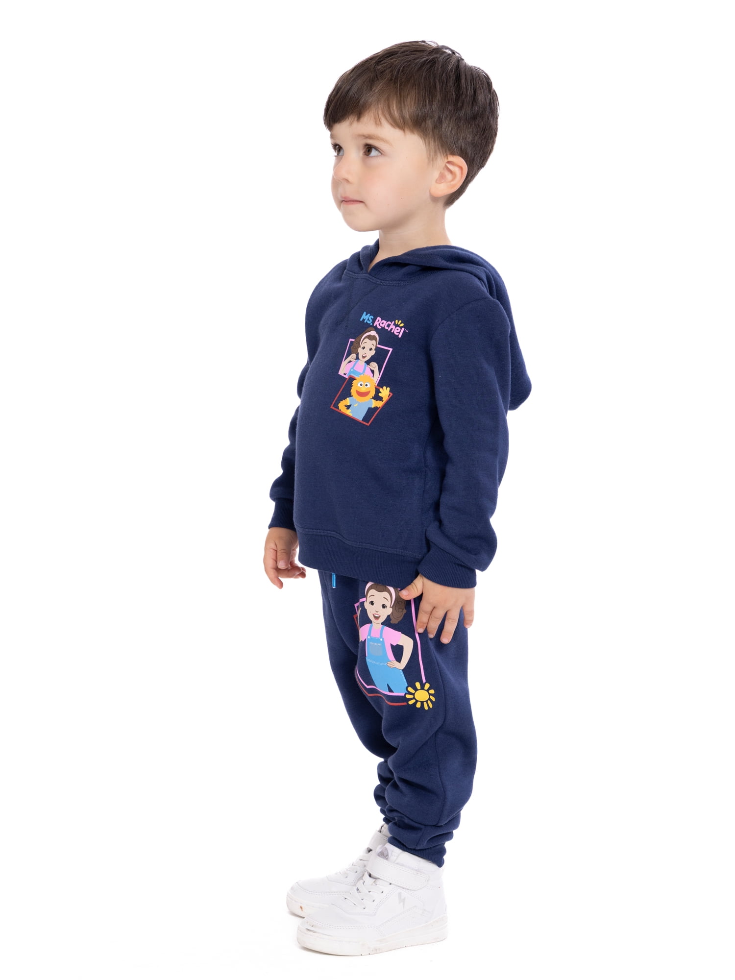 Ms. Rachel Toddler Boys Graphic Hoodie and Jogger Pants Set, 2-Piece, Sizes 12M-5T