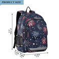thumbnail image 2 of FORMRS Unisex School Backpack 17" Student Travel Bag with Laptop Compartment, Red and Blue Fireworks Pattern, 2 of 7