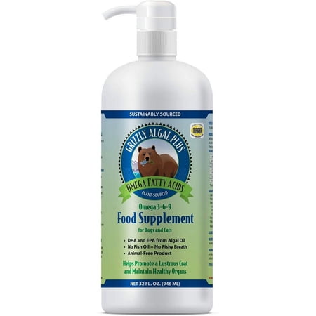 Grizzly Pet Products Algal Plus Omega Fatty Acids Food Supplement for Dogs and Cats