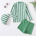thumbnail image 6 of LRen Boys Two Piece Rash Guard Swim Set Kids Long Sleeve Swimsuits with Swim Trunks Quick Dry Bathing Suit, 6 of 9