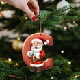 thumbnail image 6 of yulier 26 Initial Letter Santa Claus Christmas Ornaments, Red Personalized Christmas Initial Ornaments Cute Santa Claus Pendant Christmas Tree Hanging Decorations Xmas Gifts for Kids, 6 of 6