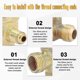 thumbnail image 3 of 2 Pcs 3 Way Check Valve External Thread (201610 Mm) 3-way Brass Pressure Relief Valve Compressor Compressor For Male Valve, 3 of 5