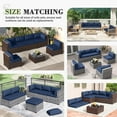 thumbnail image 3 of Poteban Outdoor Cushions for Patio Furniture Replacement, Waterproof Patio Furniture Cushions, Deep Seat Patio Cushions, Patio Seat Cushions for Outdoor Sectional (Navy Blue), 3 of 7