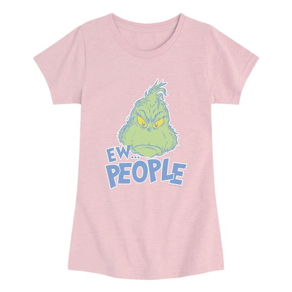The Grinch - Ew, People Girls' Fitted Short Sleeve Graphic T-Shirt