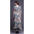 thumbnail image 4 of Bimba Feuilles Bleues & Magnolia Floral Kurti Indienne Longue Kurta Imprimée pour Femmes Grande, 4 of 5
