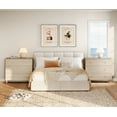 thumbnail image 3 of WAMPAT Nightstands with 3 Wide Drawers for Bedroom, Set of 2 Modern Wood Bedside Tables Dresser Chests, Large Night Stand Sofa Side End Table for Living Room, Natural Oak, 35 Inches, 3 of 9