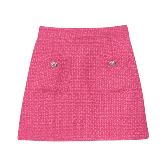 LUOGENLI Skirt Fragrance A Line Skirt Women's High Waisted Skinny Proof Wrap Skirt Maxi Skirts for Women Summer Linen Skirts for Women Midi Length Summer Red M