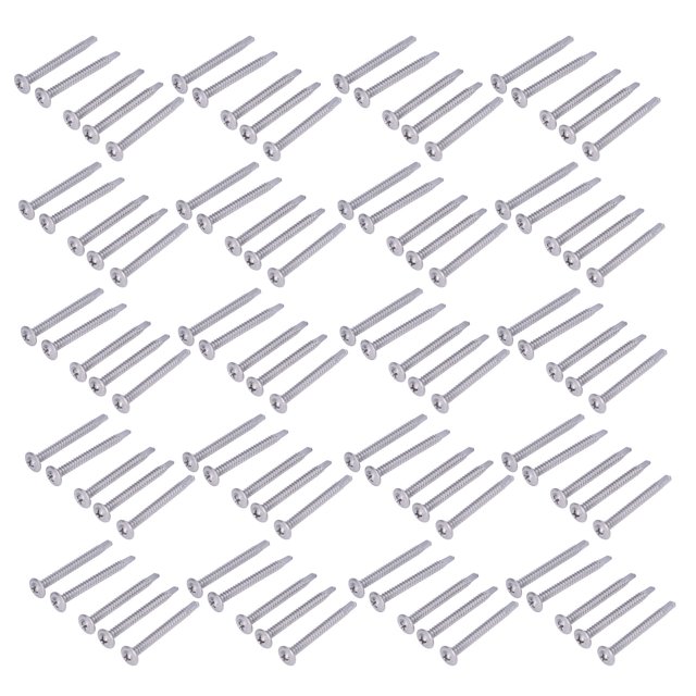Tornillos autorroscantes, 100PCS Tornillos autorroscantes cruzados Tornillos con cabeza de arandela redonda Valor inmejorable Jadeshay A