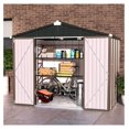 Metal Outdoor Storage Shed 8FT x 6FT, Outside Lockable Metal Garden