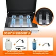 thumbnail image 5 of 3-Burner Propane Gas BBQ Grill & Stainless Steel Plancha Combo, Portable for Camping & Backyard, with Regulator & Adapter, Cast Iron Grates, Enamel Body, 5 of 7