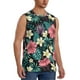 thumbnail image 2 of Fotbe Green Tropical Leaves Men's Camiseta sin Mangas Estampada para Hombres, Playera Casual para Gimnasio, Entrenamiento, Playa-Large, 2 of 7