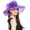 Purple, variant on Women's Organza Church Kentucky Derby Hat Bridal Tea Party Wedding Hat Sun Hat