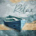 thumbnail image 2 of Villa, Mlli 15x15 White Modern Wood Framed Museum Art Print Titled - Relax Boat, 2 of 4