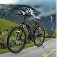 thumbnail image 2 of 27.5" Electric Bike, Electric Mountain Bike 350W with Removable 36V 10.4Ah Battery and Suspension Fork, Bicycle for Riding Commute, Black, LJ3990, 2 of 7