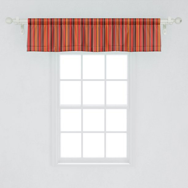 Geometric Window Valance, Vertical Tiny and Thick Lines ...