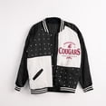 thumbnail image 3 of Women's Gameday Couture Black Washington State Cougars Oversized Inner Drive Varsity Rhinestone Full-Snap Bomber Jacket, 3 of 5