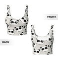 thumbnail image 5 of Haiem Cute Panda Pattern Womens Sports Bra - U Neck Padded Low Impact Yoga Bra Workout Crop Top Gym Moisture-Wicking Workout Vest -Small, 5 of 9