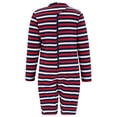 thumbnail image 2 of Special Kids Adaptive Clothing For Children, Zipback Long Sleeve Short Leg Jumpsuit for Kids By Kaycey, 5-6 Years, Red White Blue Navy Trim, 2 of 2