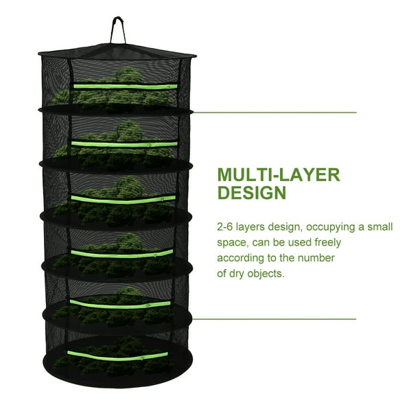 6 Layers Herb Drying Rack Multipurpose Plant Hanging Dryer Easy to