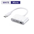 thumbnail image 1 of Usb Type C Card Reader Data Transfer Adapter Micro Interface Android Phone Computer Multi-function Otg/sd/tf Card U Disk Card Reader White, 1 of 5