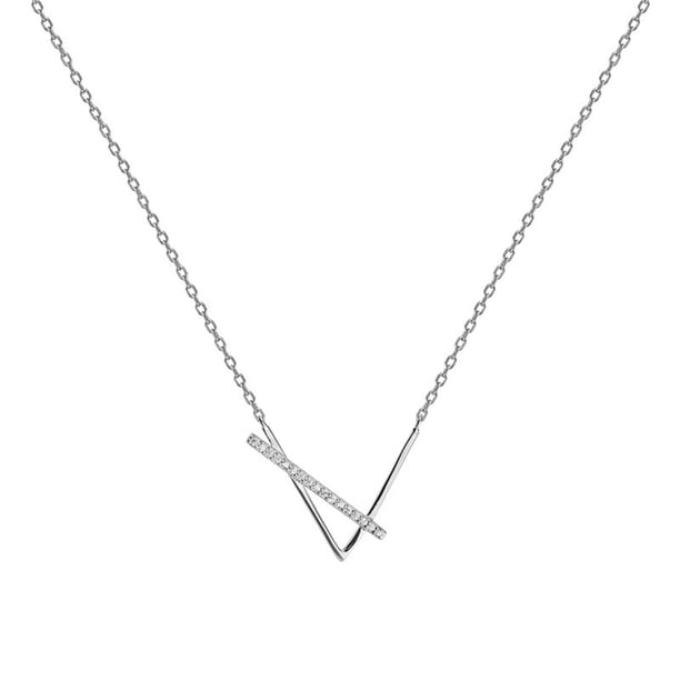 Minnieouse Collar de mujer Chapado en plata geométrico aniversario cumpleaños boda compromiso ajustable gargantilla joyería de moda regalos Ropa, zapatos y accesorios Miscelánea Or blanc Minnieouse AP010075-02