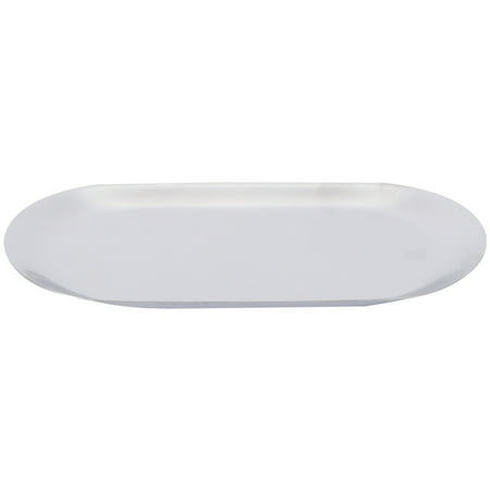 

Nordic Style Oval Jewelry Storage Serving Tray Platter Stainless Steel Snack Tray Metal Storage Home Organizer(Small Silver)