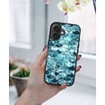 thumbnail image 5 of WIRESTER Shockproof Soft Rubber Cover Case for Apple iPhone 16 Plus 6.7" 2024, Mermaid Scales Blue Wave, 5 of 5