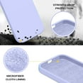 thumbnail image 6 of Compatible with iPhone 15 Plus Case, Soft Silicone Gel Rubber Bumper Microfiber Lining Hard Back Shockproof Protective Phone Case Cover Women Girls Men Boys for iPhone 15 Plus 6.7",Light Purple, 6 of 14