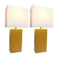 thumbnail image 3 of Elegant Designs 2 Pack Modern Leather Table Lamps with White Fabric Shades, 3 of 3
