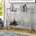 thumbnail image 2 of Evelyn&Zoe Contemporary Metal Bar Cart with Glass Shelf, 2 of 7