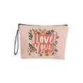 thumbnail image 1 of Bolso de Maquillaje, Organizador de Cosméticos, Neceser con Estampado de Corazones, Almacenamiento Portátil Multifuncional, Estuche para Lápices, 25 x 17 x 6 cm para Viajes, Uso Diario, 1 of 7