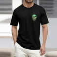 thumbnail image 4 of NAMTYQX Mens Shirts Summer Bohemian Graphic Round Neck Loose Fit Breathable Plus Size Elastic Short Sleeve Casual Lightweight True Classic Tees Men Black Size 3XL, 4 of 5