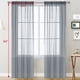 thumbnail image 2 of Cortinas transparentes Sala de estar Bolsillo de varilla Paneles de cortina de ventana Dormitorio Co Tomshoo  Gris, 2 of 7