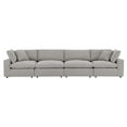 thumbnail image 3 of Modway Commix 4-Seater Upholstered Boucle Fabric Sectional Sofa in Light Gray, 3 of 5
