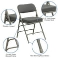 thumbnail image 5 of BizChair Metal Folding Chairs with Padded Seats | Set of 4 Gray Metal Folding Chairs, 5 of 9