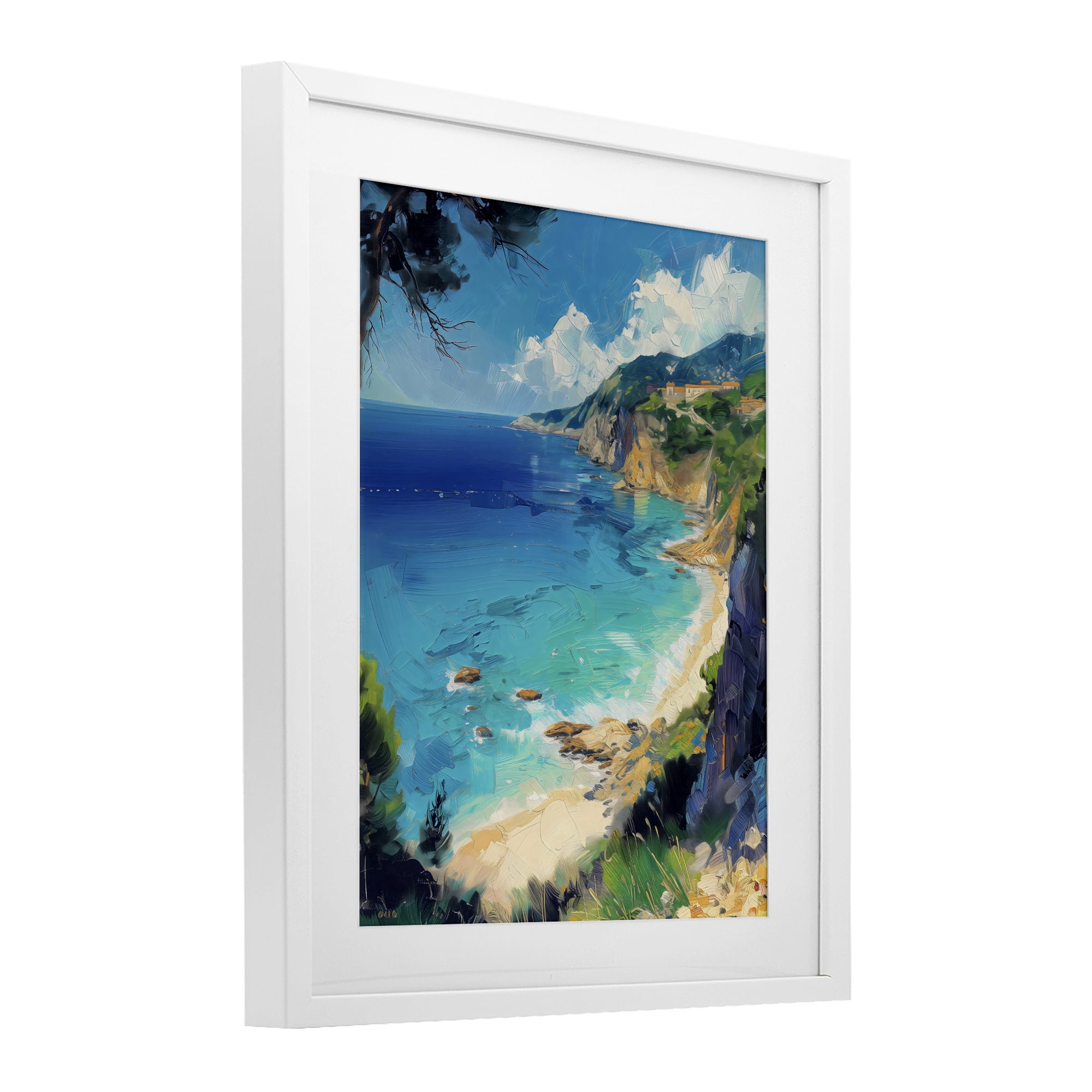 Stupell Industries View of Ocean Retreat White Framed Print Under Glass, design by Creative Studio