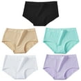 thumbnail image 2 of Valcatch 5 Pack Cotton Seamless Underwear for Women Mid Rise Ribbed Hipster Breathable Soft Womens Panties S-XL, 2 of 5